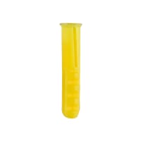 TIMCO Plastic Plugs 25 x 6mm Yellow