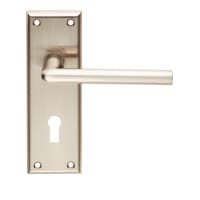 Serozzetta Dieci Lever on Lock Backplate Satin Nickel