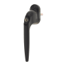 Trojan Sparta Locking Tilt Turn Handle with Spindle 40mm Black/Black