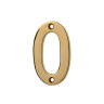 Frisco Eclipse Numeral '0' Face Fix 76mm L Polished Brass
