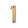 Frisco Face Fix ‘1’ Numeral 76mm Polished Brass