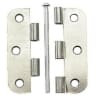 A Perry No.1840R Light Butt Hinge Loose Pin & Radius Corner Zinc Plate