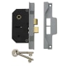 Union 2242 2 Lever Rebated Mortice Lock 65mm Silver Enamel