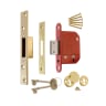 ERA Fortress Mortice 5 Lever Deadlock Polished Brass 64mm