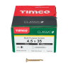 TIMco Classic Multi-Purpose Double Countersunk Screws 4.5 Gauge 35mm Box of 200