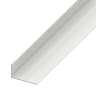 Rothley White Polyvinyl Chloride Unequal Sided Angle 1m x 15.5 x 27.5 x 1.5mm