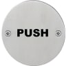 Arrone Push Sign 76mm Satin Stainless Steel AR308-PUSH-SSS