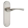 Fortessa Verto Lever Handle On Backplate 119 x 46.7 x 184mm Satin Nickel