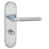 Fortessa Foko W/C Bathroom Door Handle 120 x 46.7 x 184mm Satin/Polished Chrome