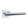 Fortessa Carrera Lever Door Handles on Rose 129 x 53mm Polished Chrome