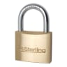 Sterling Open Shackle Padlock 25mm W Chrome Plated