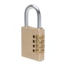 Sterling Brass 4 Dial Combination Padlock 37.5 x 12.3mm