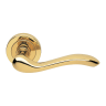 Manital Apollo Lever on Round Rose Polished Brass