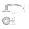 Assa Abloy 6640 Lever on Round Rose Satin Chrome