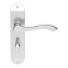 Carlisle Brass Andros Lever on Bathroom Backplate Satin Chrome