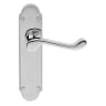 Carlisle Brass Oakley Lever on Latch Backplate Polished Chrome