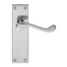 Carlisle Brass Victorian Scroll Lever Latch on Backplate Satin Chrome