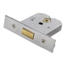 Eurospec Flat Bathroom Deadlock 64mm Backset Satin Chrome