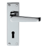 Carlisle Brass Victorian Lever on Lock Backplate Polished Chrome