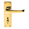 Carlisle Brass Victorian Lever on Bathroom Backplate Polished Brass