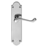 Carlisle Brass Victorian Scroll Lever Lock Shape Backplate Polished Chrome