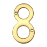 Carlisle Brass Numeral '8' Face Fix Number 76mm Polished Brass