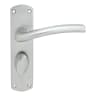 Serozzetta Cuatro Lever on Bathroom Backplate Satin Chrome