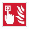 Fire Alarm Call Point Symbol' Sign 100mm x 100mm