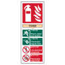 Fire Extinguisher: Foam' Sign 82mm x 202mm