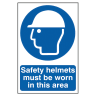 'Safety Helmets Must Be Worn In This Area' Sign 200mm x 300mm