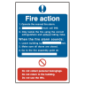 Fire Action Procedure' Sign 200mm x 300mm