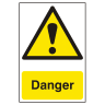 Danger' Sign, Self-Adhesive Semi-Rigid PVC 200mm x 300mm