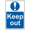 Keep Out' Sign, Self-Adhesive Semi-Rigid PVC 400mm x 600mm