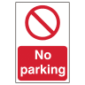 No Parking' Sign, Self-Adhesive Semi Rigid PVC 400mm x 600mm