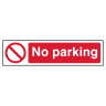 No Parking' Sign, Self-Adhesive Semi-Rigid PVC 200mm x 50mm