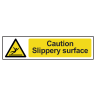 Caution Slippery Surface' Sign 200mm x 50mm
