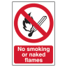 No Smoking Or Naked Flames' Sign 200mm x 300mm