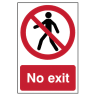 No Exit' Sign, Self-Adhesive Semi-Rigid PVC 200mm x 300mm