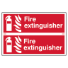‘Fire Extinguisher’ Sign 2 per sheet 300mm x 100mm