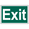 Exit (text only)' Sign, Self-Adhesive Semi-Rigid PVC 300mm x 200mm