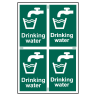Drinking Water' Sign 100mm x 150mm 4 Per Sheet