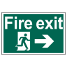 Fire Exit Running Man Arrow Right' Sign 600mm x 400mm