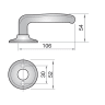 Assa Abloy 6696 Lever on Round Rose Satin Chrome