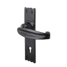 Old Hill Iron No.4005 Charlbury Suite Lever Lock Handle 158 x 38mm Black Antique 