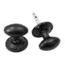Old Hill Ironworks No.4303 Oval Mortice Rim Knob Set 60mm Black Antique 