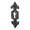 Old Hill Iron No.4351 Fleur de Lys Escutcheon 84 x 30mm Black Antique