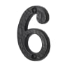 Old Hill Ironworks Door Numeral '6' 76mm Black Antique