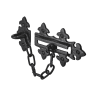 Old Hill Ironworks No.4365 Fleur de Lys Door Chain 135 x 85mm Black Antique 