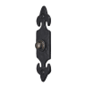 Old Hill Iron No.4363 Fleur de Lys Door Bell Push 120 x 30mm Black Antique 