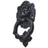 Old Hill Ironworks No.4367 Lion Head Door Knocker 90mm Black Antique